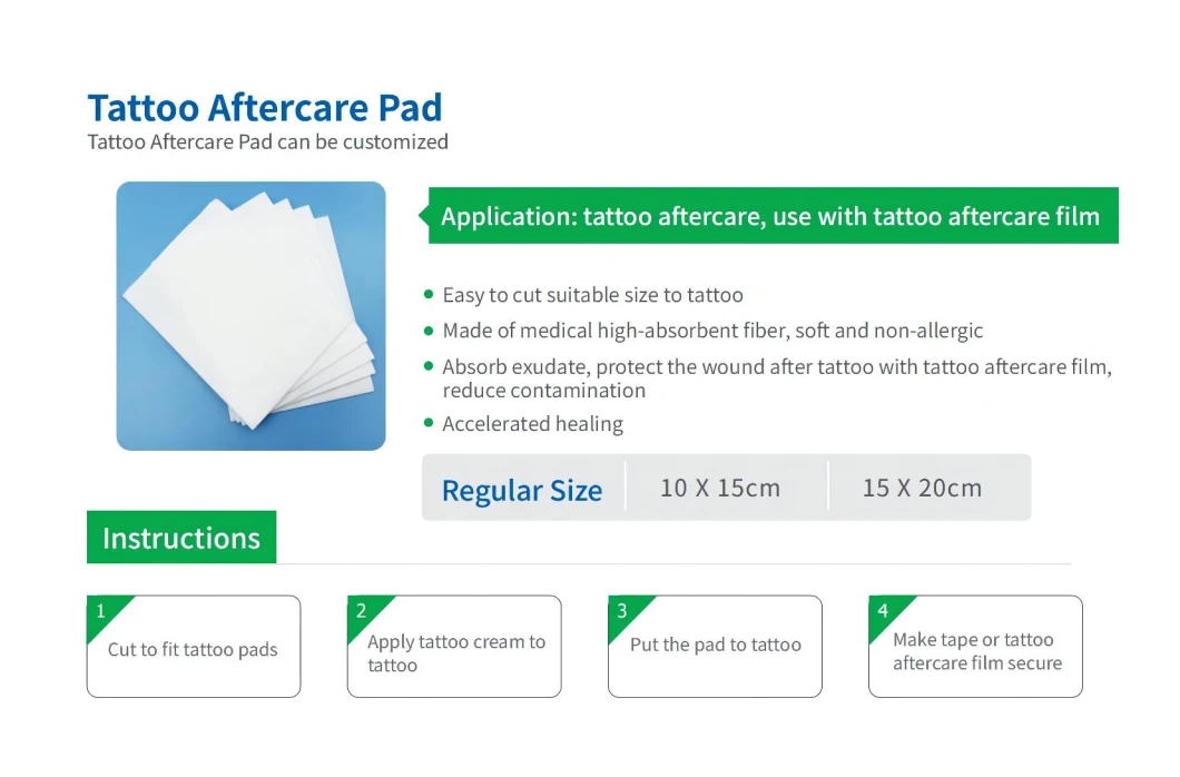 Tattoo Care Pads Absorbent Pads Wound Care Pads